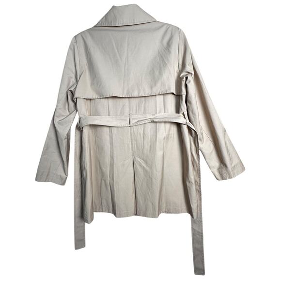 The Limited Y2K Beige Double Breasted Trench Coat Women's Sz L Rain flap Lined - Picture 9 of 16